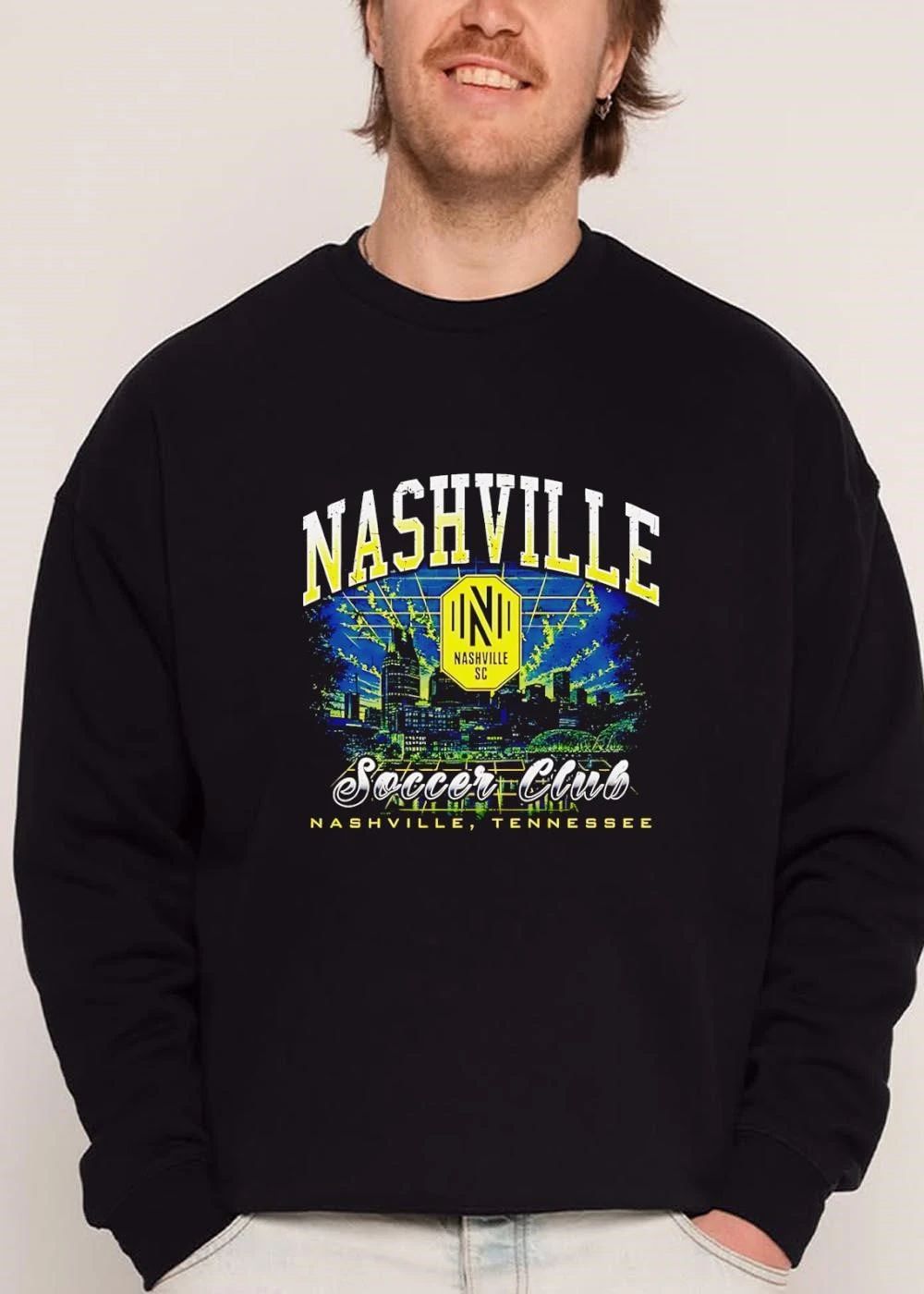 Nashville Sc Soccer Club Tennessee Distressed Logo City Skyline shirt