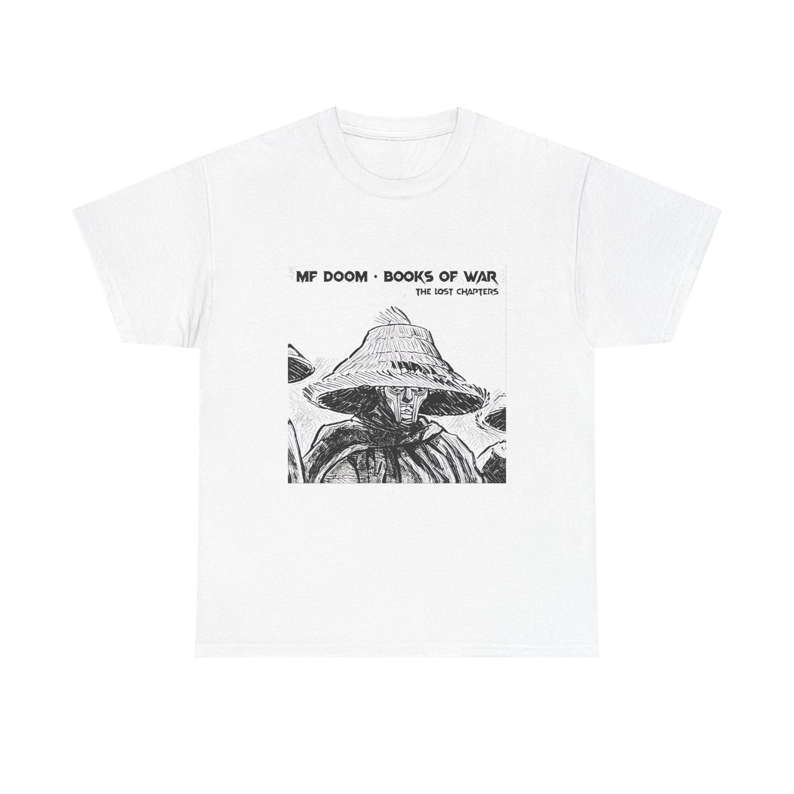 MF DOOM Books of War Art Graphic Print Unisex Heavy Cotton T-Shirt