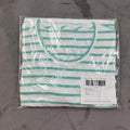 Bonobos Shirt Mens XL White Green Striped Slim Fit 100% Cotton Crew Neck NEW