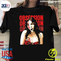 Screaming Woman Bloody Tiger Print Top Obsession Repeated Text Design Shirt