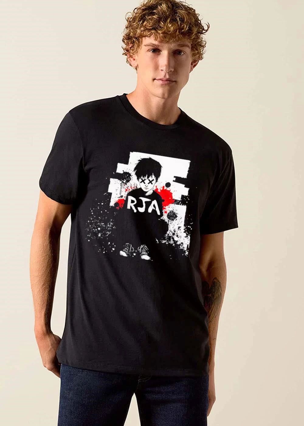 Rja Boy Crossed X Eyes Black Sweater Red Paint Splatter Grunge shirt