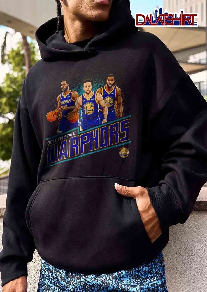Golden State Warriors NBA Warphors Three Basketball Players Illustration shirt