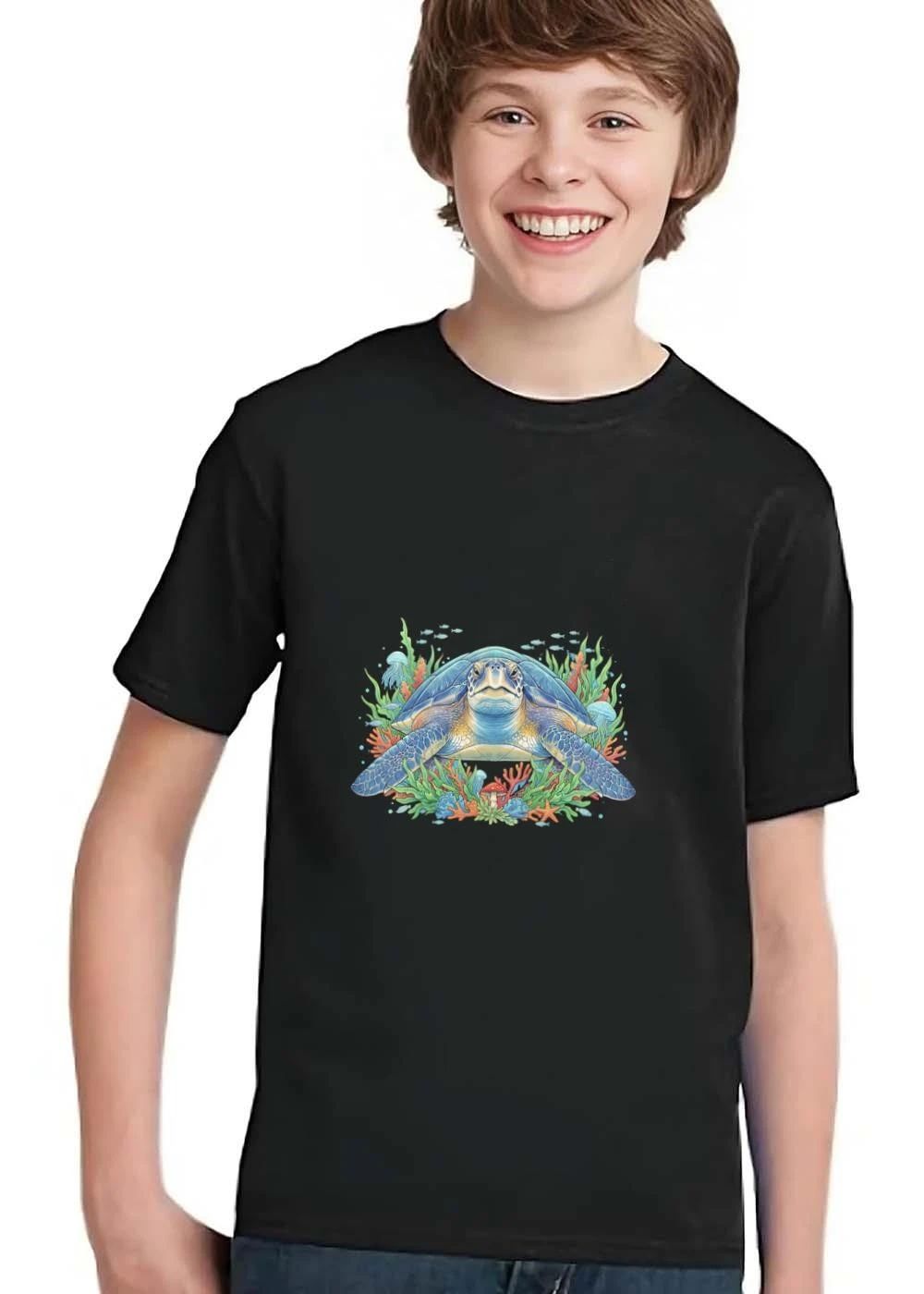 Original Sea Turtle Swimming Underwater Coral Reef Red Mushroom Starfish shirt