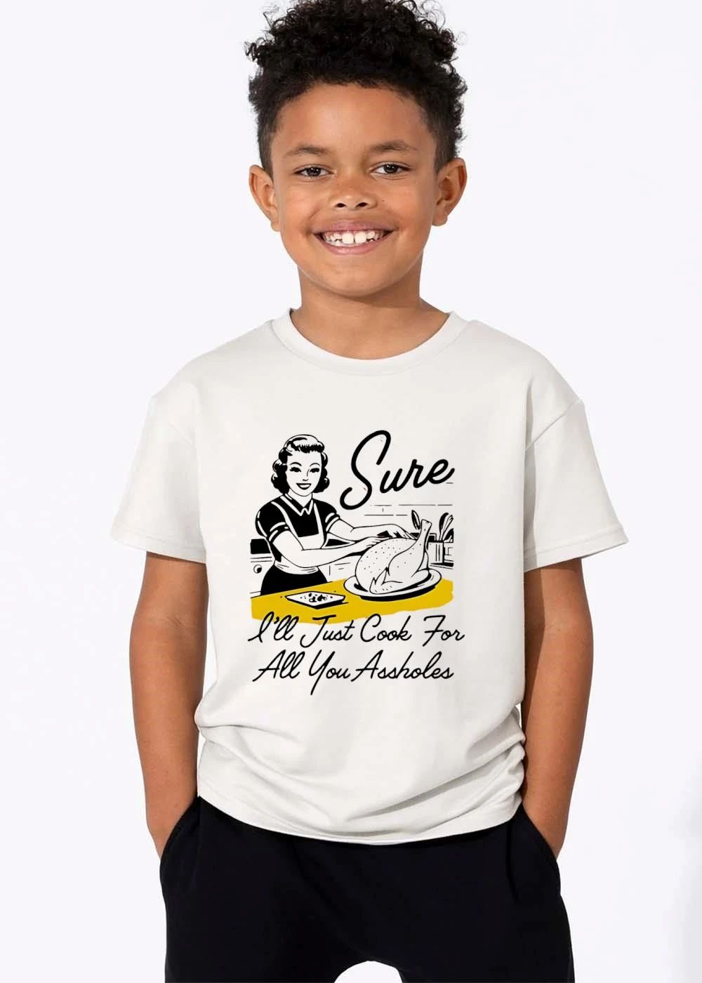 Sure Ill Just Cook For All You Assholes Retro 50s Housewife Roast Turkey shirt