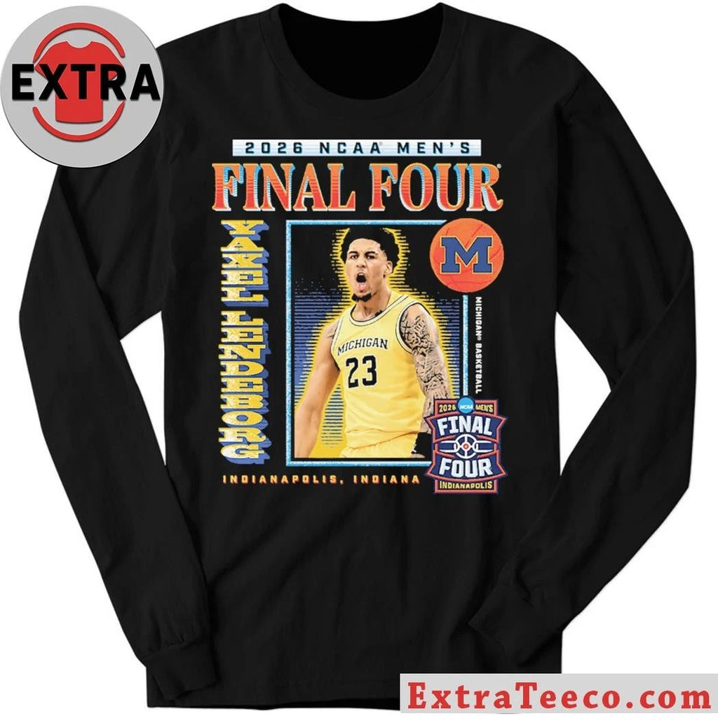 Original Michigan Wolverines Men’s Basketball Campus Ink Yaxel Lendeborg Final Four Logo 2026 T-Shirt – Top-Rated Gift for College Basketball Lovers
