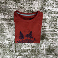 Weird Fish Timber Graphic T-Shirt Mens Red XL Cotton Polyester Blend Casual