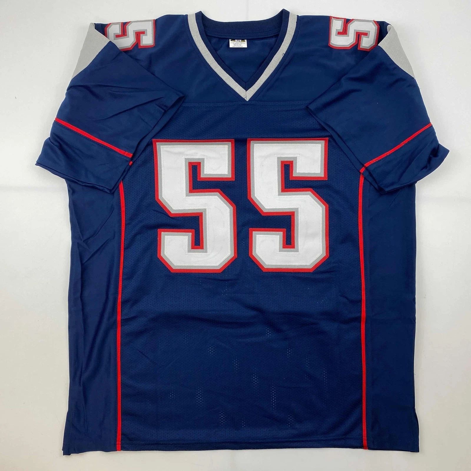 Junior Seau New England Blue Reprint Jersey