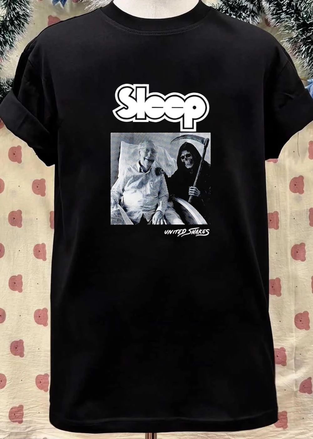 United Snakes Grim Reaper Holding Scythe Sleep Logo Shirt