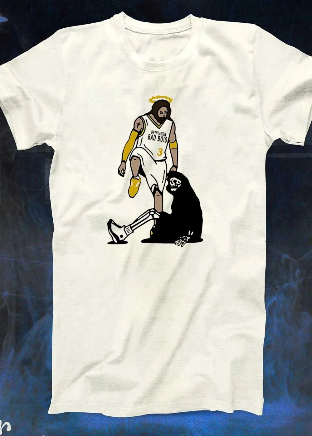 Bethlahem Bad Bois Basketball Art Jesus Dribbling Over Death shirt