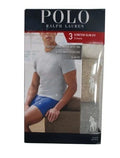 3 PACK POLO RALPH LAUREN STRETCH SLIM FIT COTTON GRAY BEIGE CREW NECK T SHIRTS