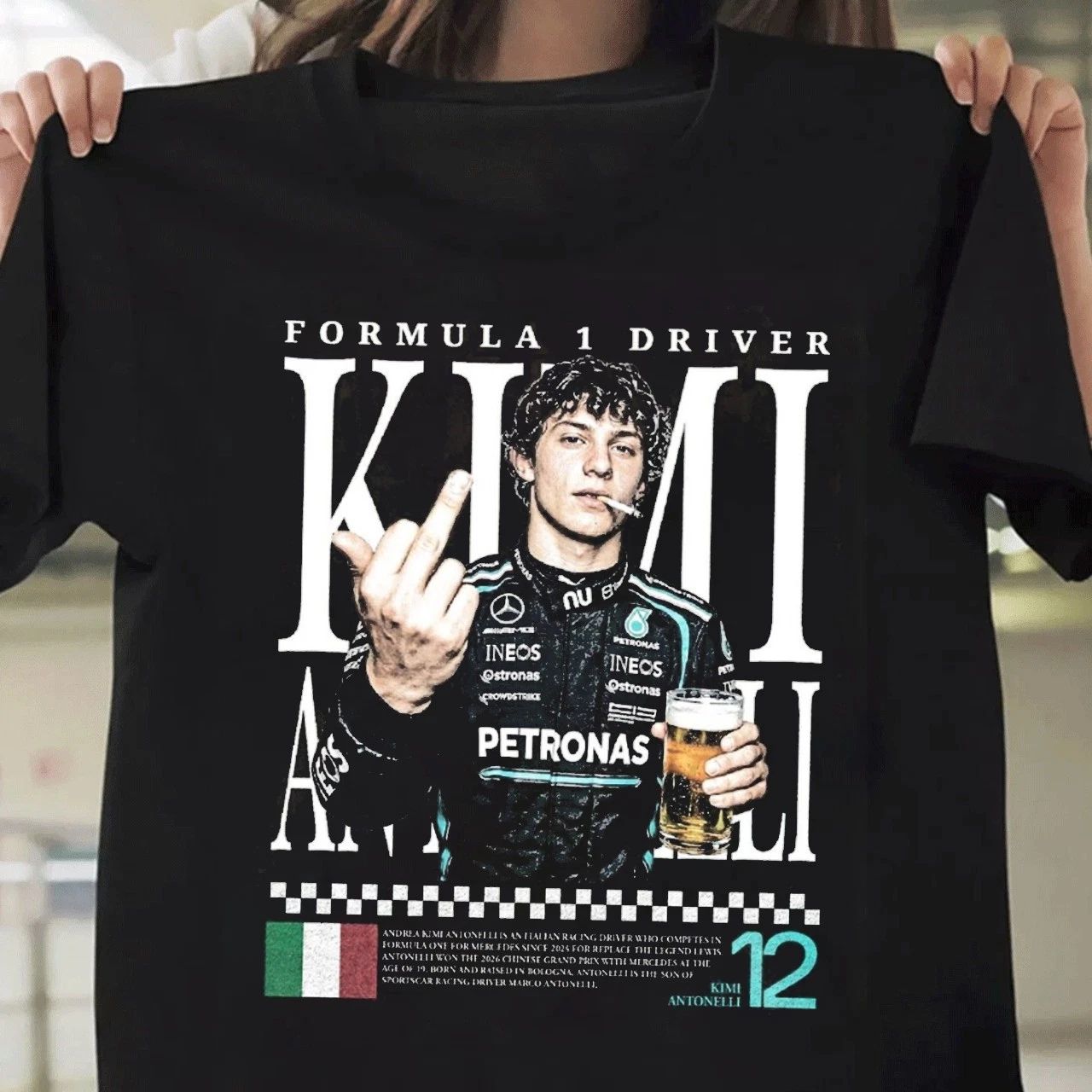 HOT! Kimi Antonelli #12 Racing Driver 2026 Graphic Gift Fan S-5XL