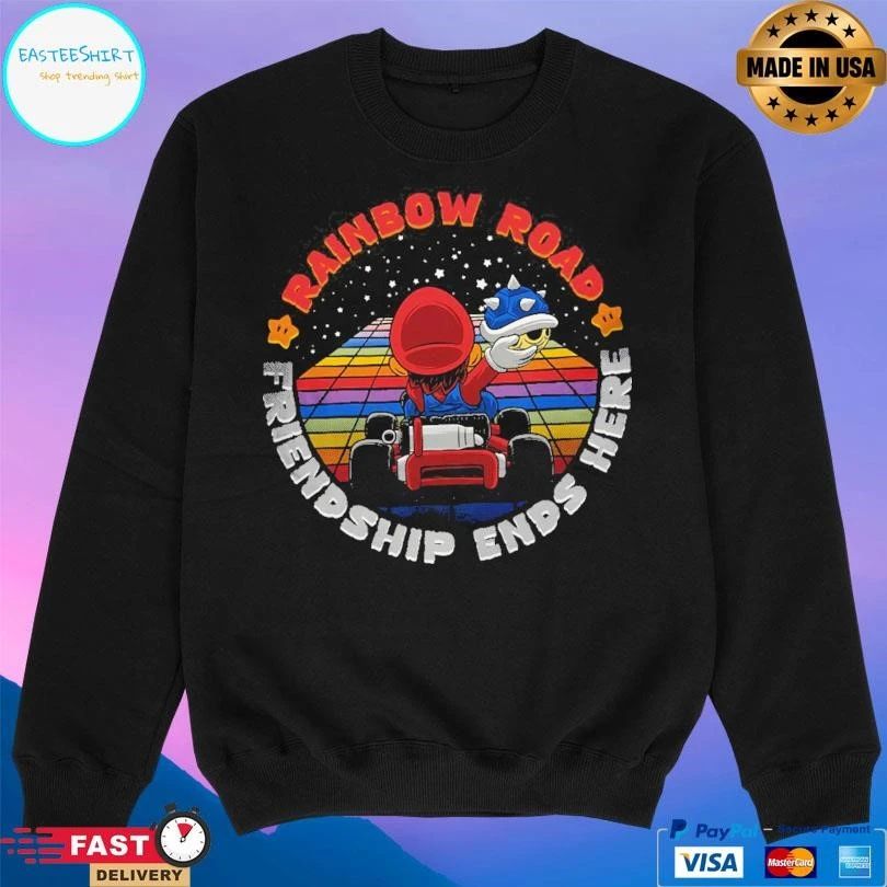 Rainbow Road Friendship Ends Here T-shirts
