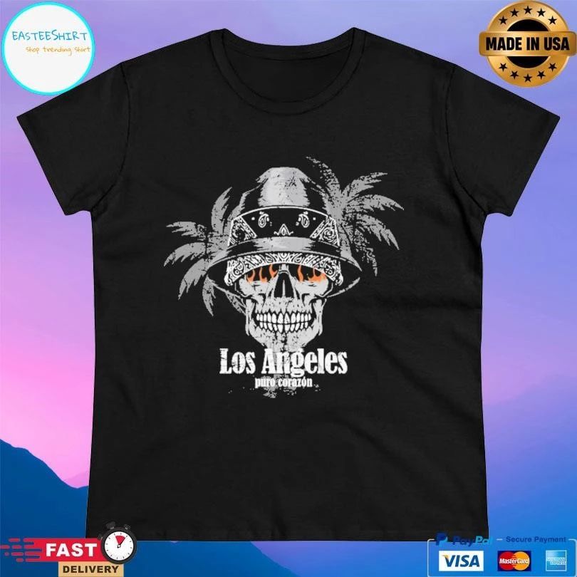 Los Angeles Puro Corazon Skull T-shirts