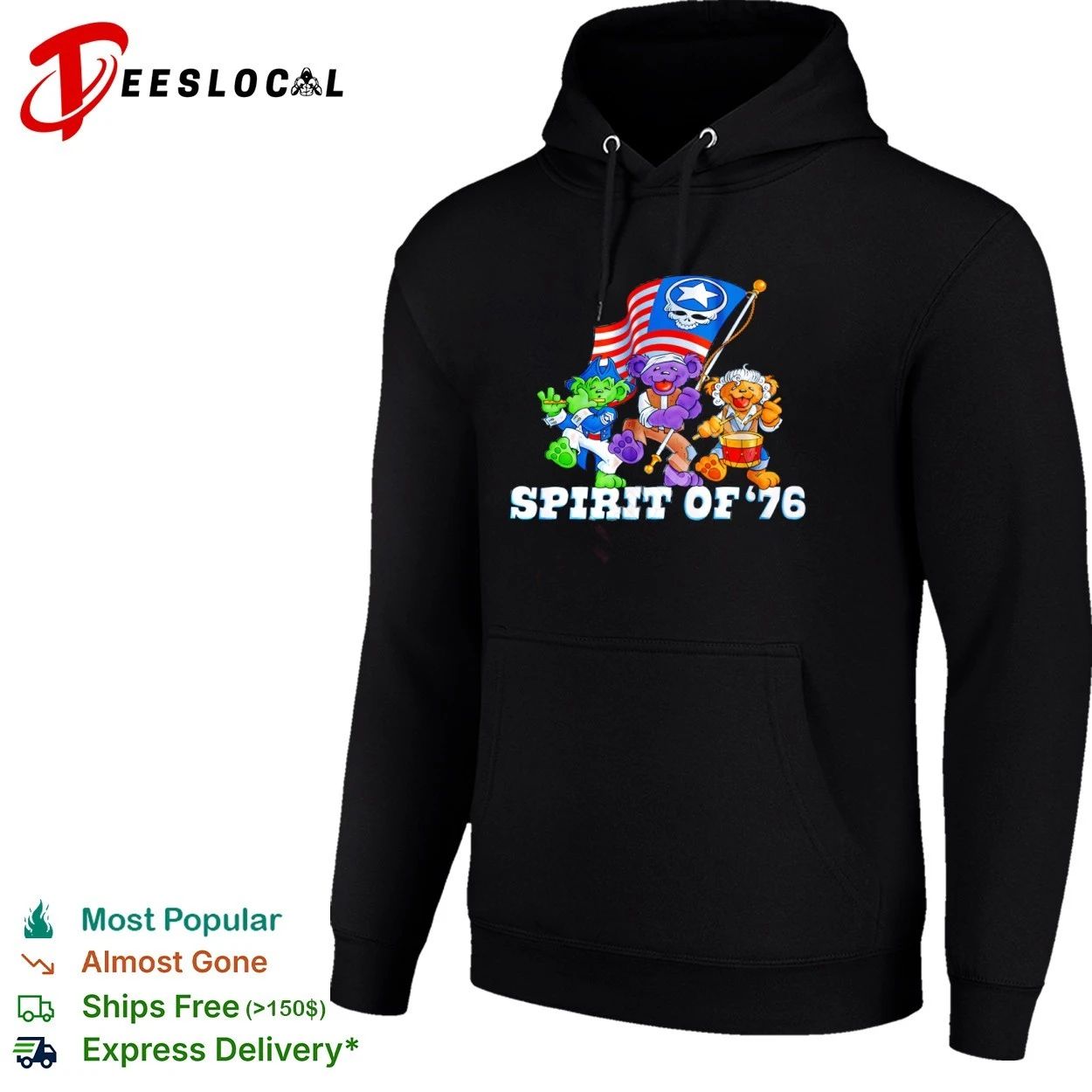 Grateful Dead Spirit of ’76 Dancing Bears T-shirt