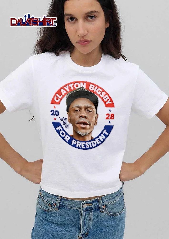 For President Let That Hate Out Clayton Bigsby 2028 Caricature Campaign Badge Stars shirt