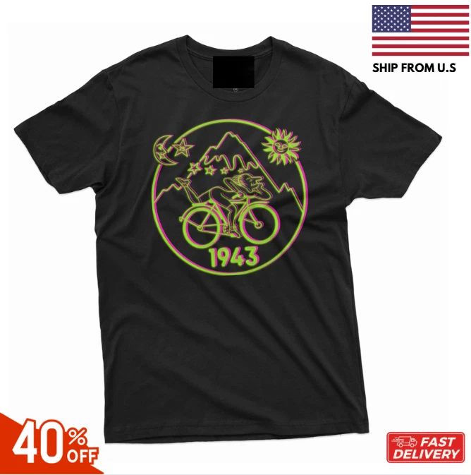 Bicycle Day 1943 T-Shirt Funny Bicycle Tee LSD Acid Dr Albert Hofmann T Shirt !!