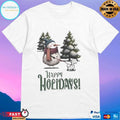 Happy Holidays Snowman And Dog T-shirts