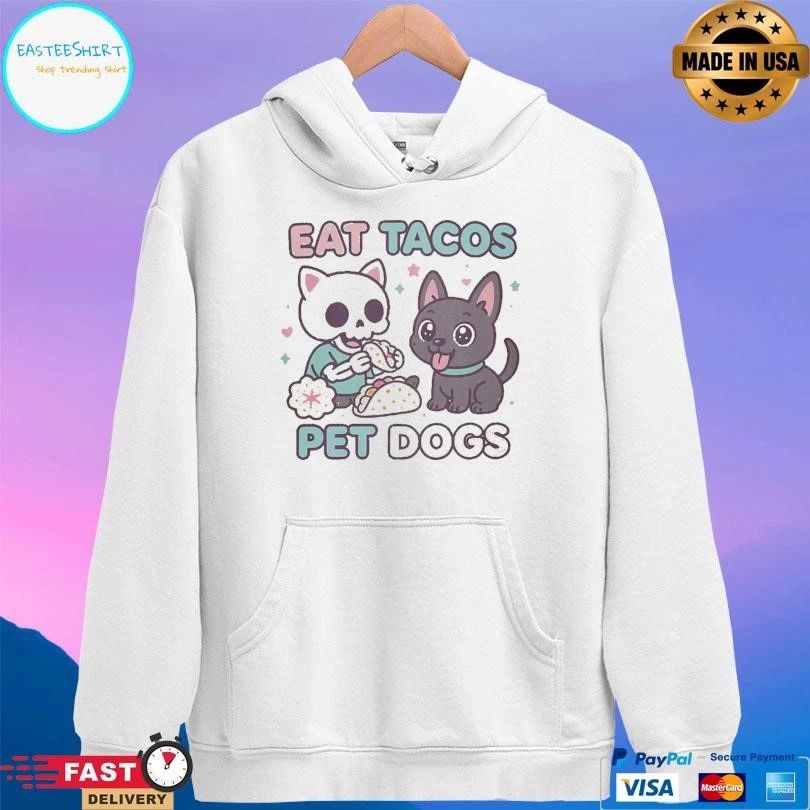 Eat Tacos Pet Dogs Kawaii Crossover T-shirts
