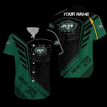 Personalized New York Jets Dynamic Stripe Hawaiian Shirt