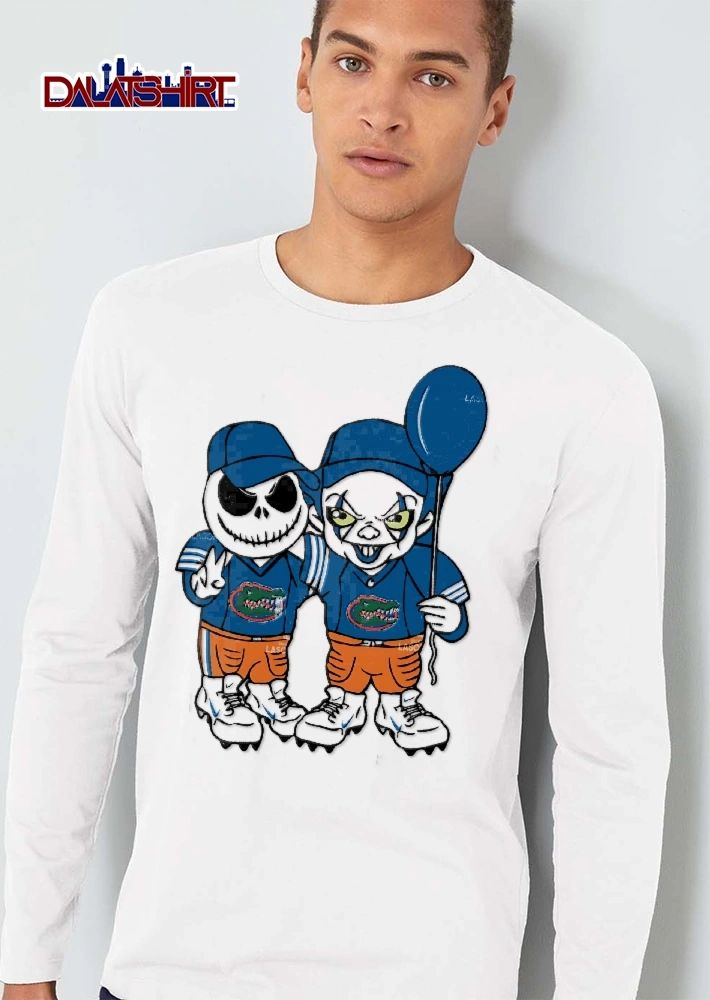 Florida Gators NCAA Cartoon Jack Skellington Pennywise Clown Blue Balloon shirt