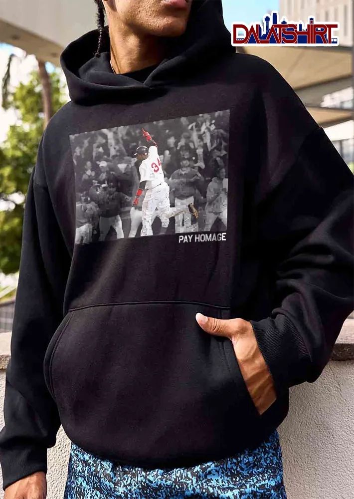 Boston Red Sox MLB Pay Homage David Ortiz Pointing Finger Selective Color Photo shirt