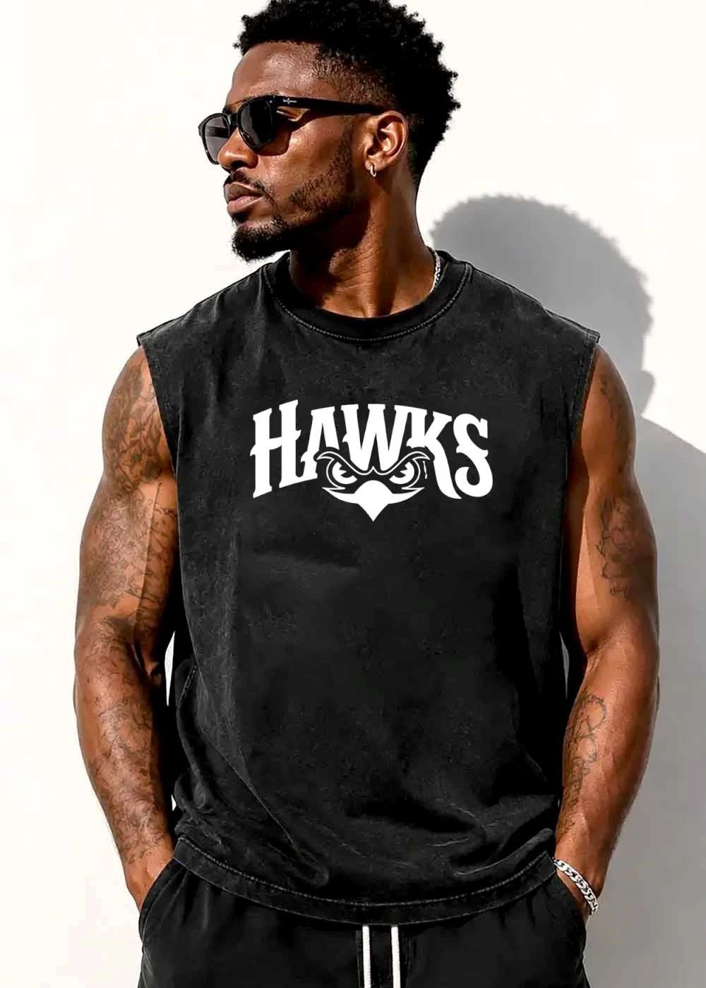 Hawks Arched Typography Aggressive Predator Bird Mascot shirt