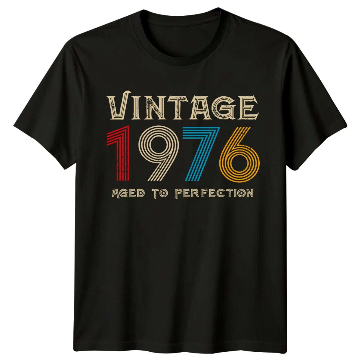 Vintage 1976 Aged To Perfection Mens T Shirt 50th Birthday