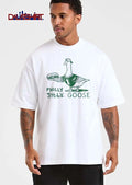 Philly Silly Goose Cartoon Line Art Mascot Wearing Jersey Backwards Cap Holding Cheesesteak shirt