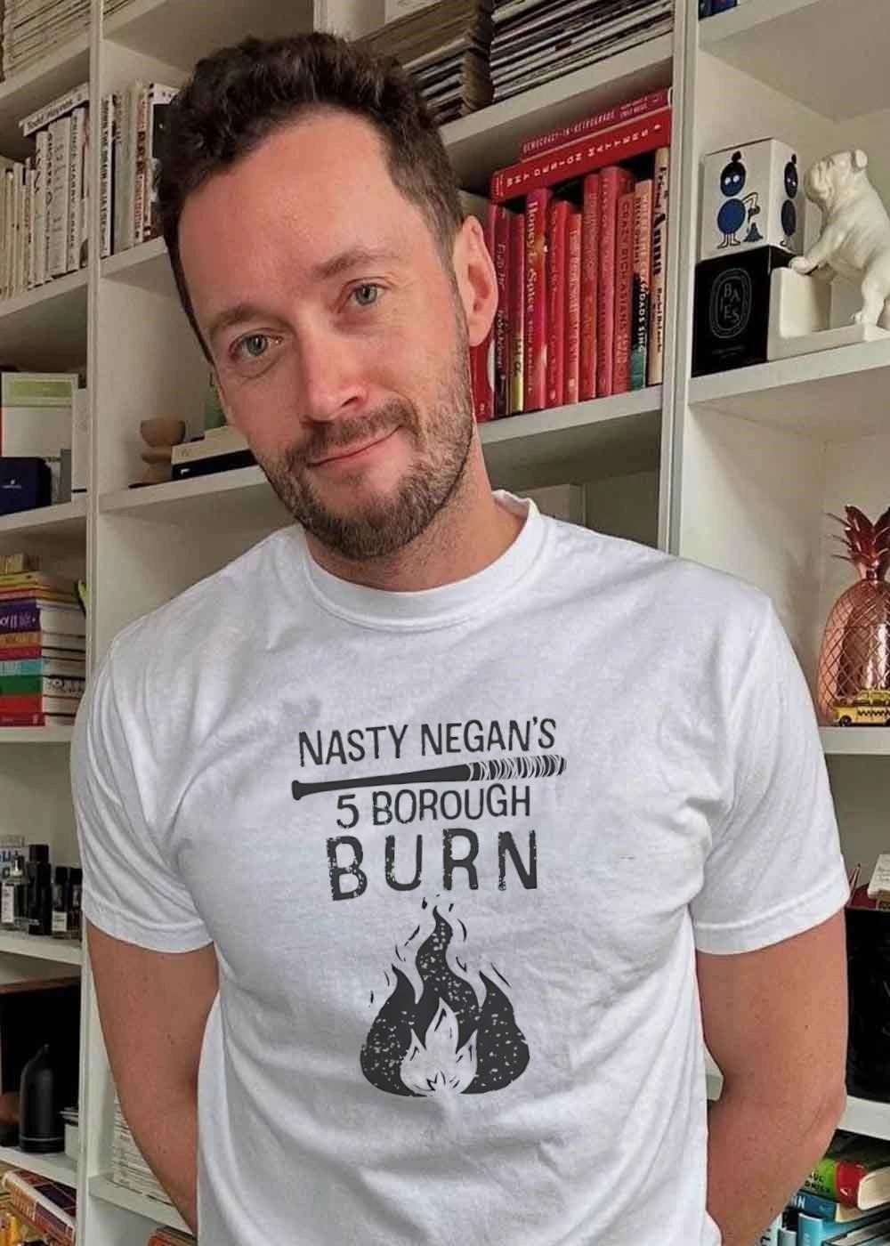 The Walking Dead Nasty Negan 5 Borough Burn Baseball Bat Graphic shirt