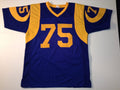 Custom Deacon Jones Blue Mesh Football Jersey