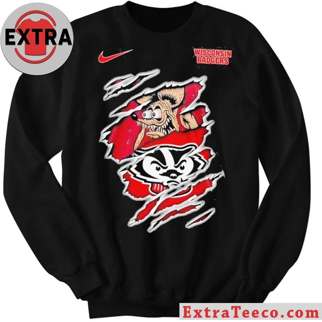 Wisconsin Badgers NCAA Varsity Savage Logo T-Shirt