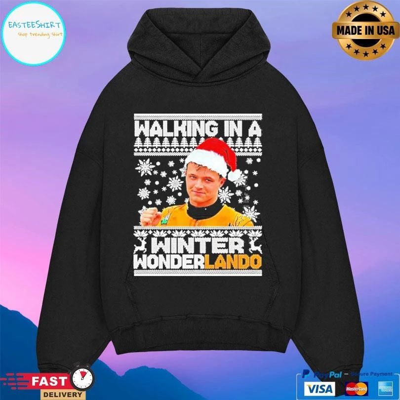 Lando Norris Christmas Walking In A Winter Wonderlando Christmas 2025 T-shirts