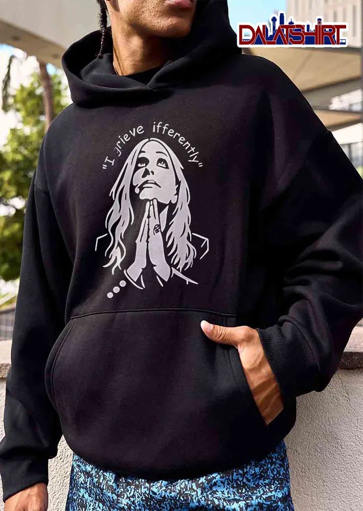 I Grieve Differently Praying Woman Looking Up Line Art shirt