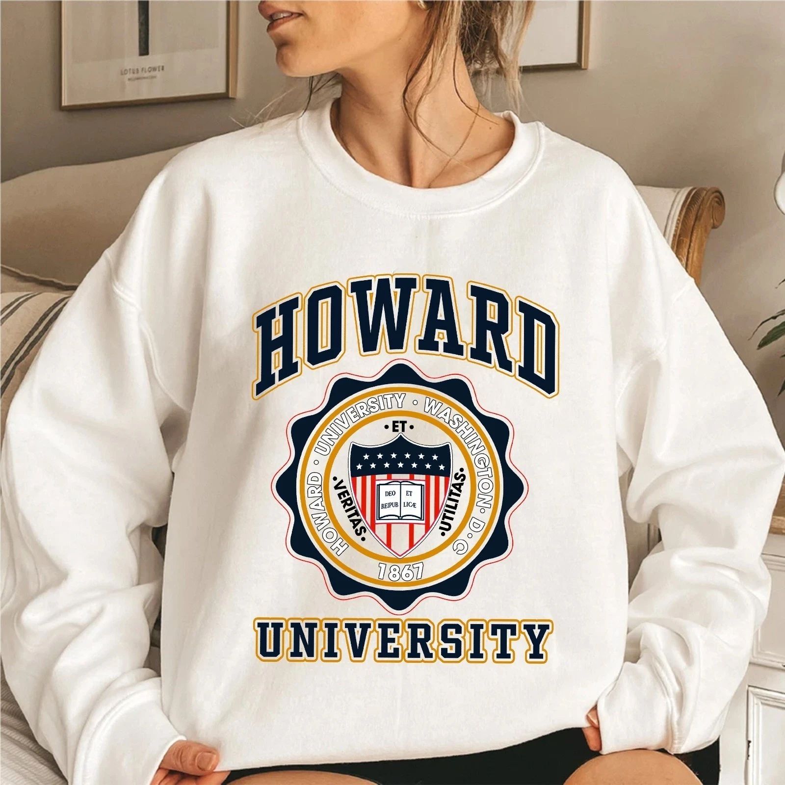 Howard University Sweatshirt, Vintage 90s Style College Hoodie S–5XL