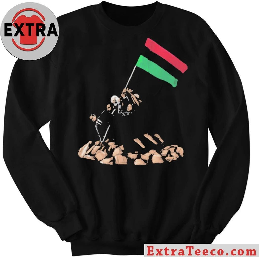 Civil Rights Leaders Raising Pan African Flag Iwo Jima Style Black History Shirt