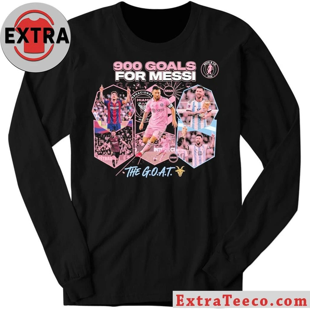 900 Goals For Messi The Goat Logo Shirt