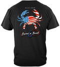 New PATRIOTIC BLUE CRAB T SHIRT  BEYOND THE BREAK