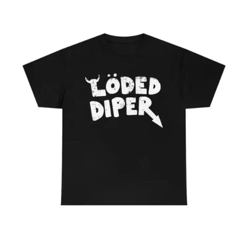 [100% Cotton] Loded Diaper Unisex Heavy Cotton T-shirt Menswear Top Vintage Dist