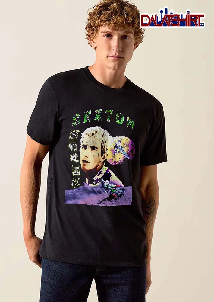 Chase Sexton Portrait Motocross Dirt Bike Rider Moon Bootleg Distressed shirt