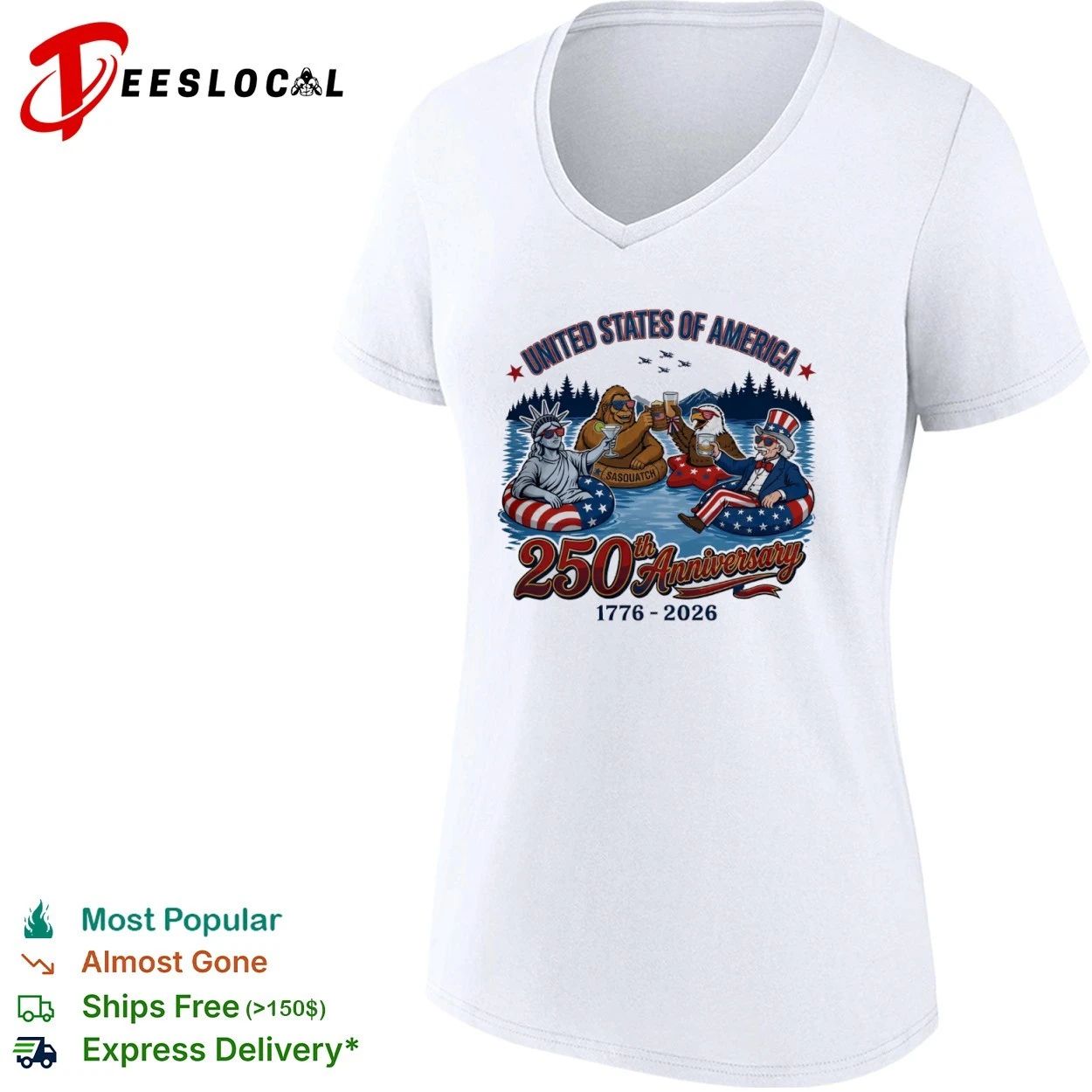 United States of America Fun 250th Anniversary 1776-2026 T-shirt