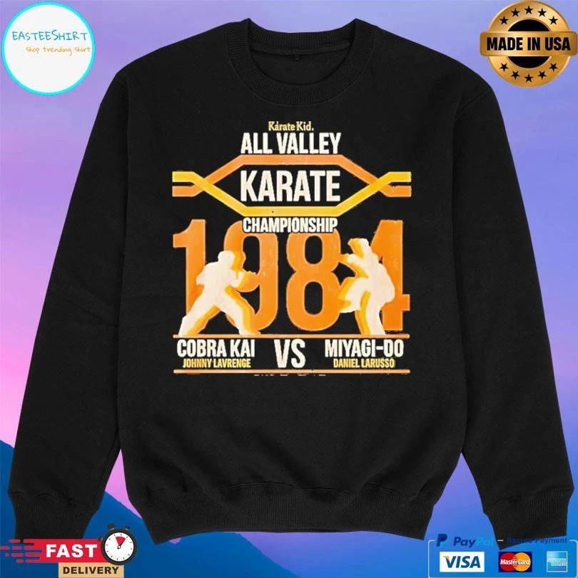 Karate Kid All Valley Karate Championship 1984 Cobra Kai Johnny Lavrenge Vs Miyagi Do Daniel Larusso T-shirts