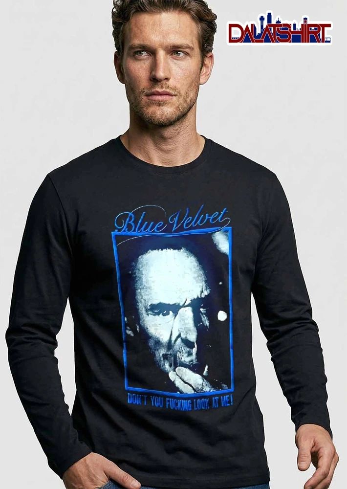 Blue Velvet Dont You Fucking Look At Me Man Face Mask Halftone Portrait Frame shirt