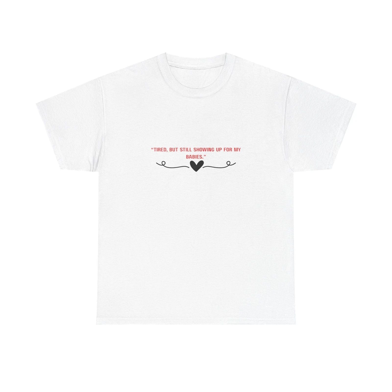 There But Still Standing Heart Tee | Minimal Script Heart Design