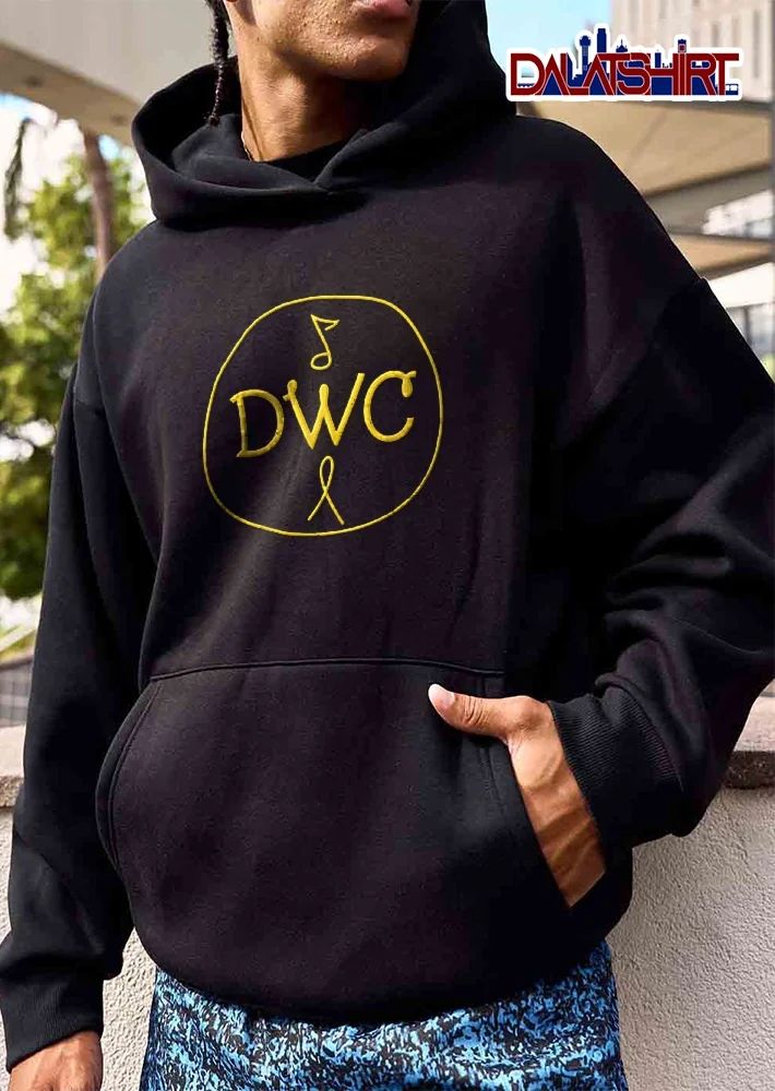 DWC Musical Note Awareness Ribbon Yellow Circle Line Art shirt