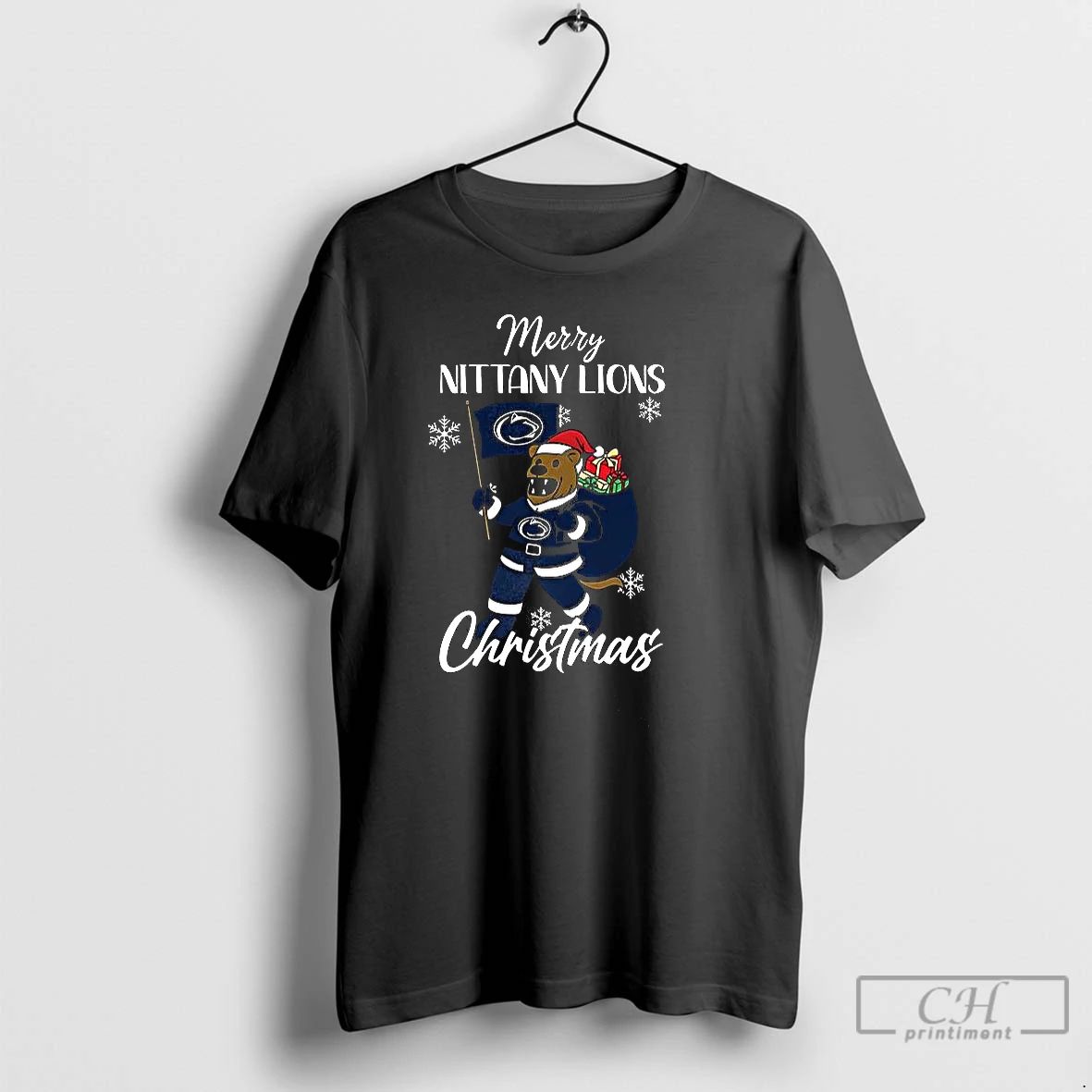 Premium Santa Merry Penn State Nittany Lions Mascot Merry Christmas 2025 T Shirts