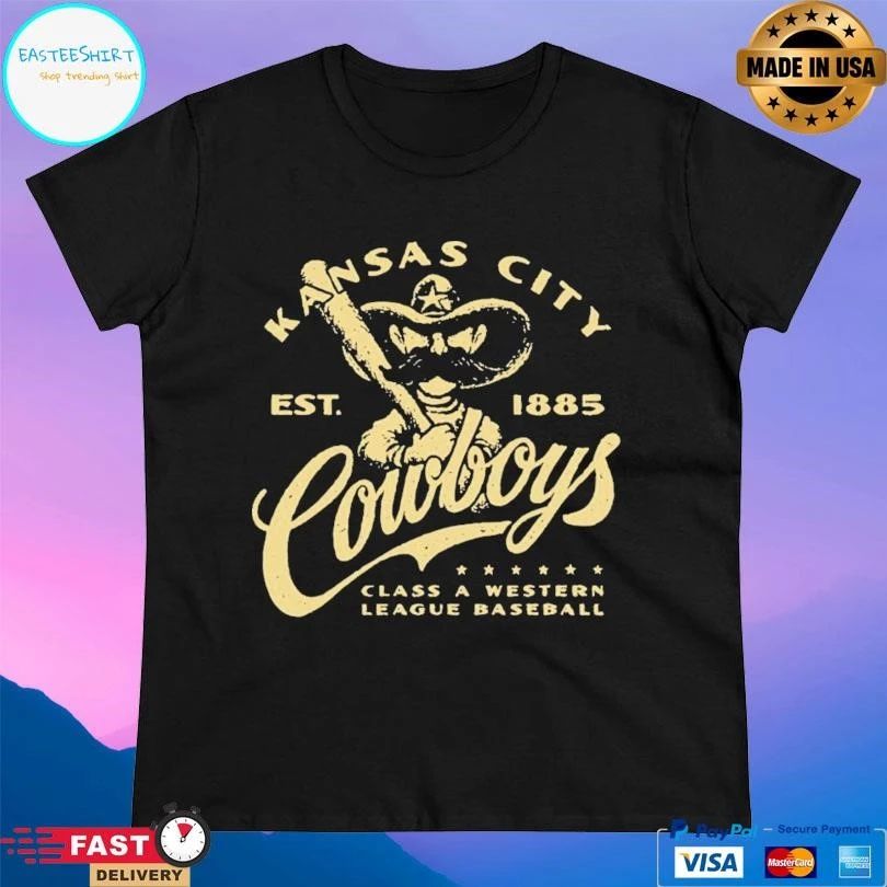 Kansas City Cowboys Est 1885 Class A Western League Baseball T-shirts