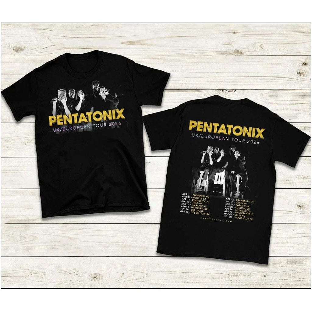 2 Sides Pentatonix 2026 UK European Tour Tee Shirt Unisex