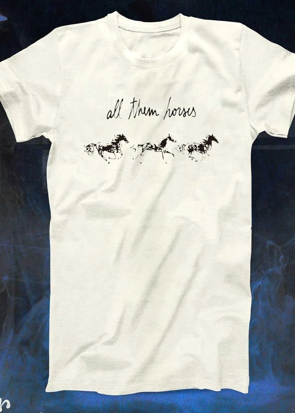 All Them Horses Running Design T-Shirt