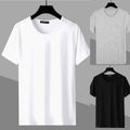 Men's Fashionable Slim Fit T Shirt Tee Top Short Sleeve Solid Color Classic