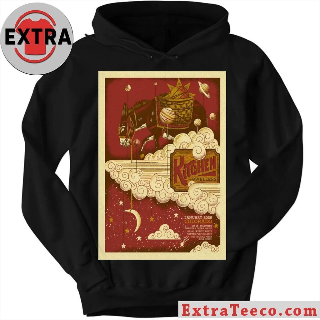 Kitchen Dwellers January 2026 Colorado Shows Poster Shirt